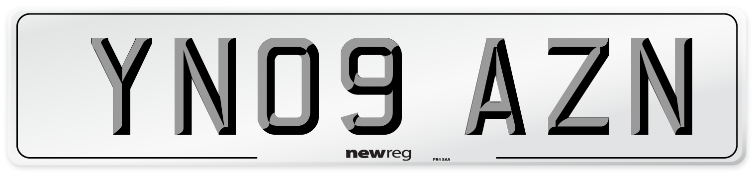 YN09 AZN Number Plate from New Reg